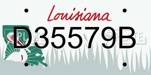 D35579B Louisiana License Plate
