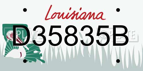 D35835B Louisiana License Plate