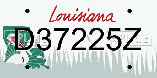D37225Z Louisiana License Plate