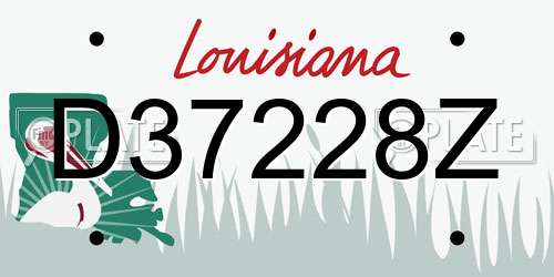 D37228Z Louisiana License Plate