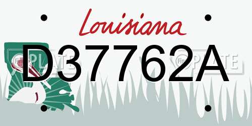 D37762A Louisiana License Plate