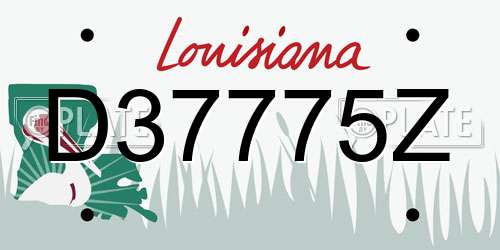 D37775Z Louisiana License Plate