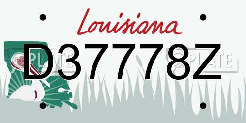 D37778Z Louisiana License Plate