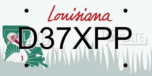 D37XPP Louisiana License Plate