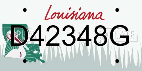 D42348G Louisiana License Plate