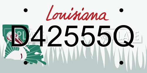 D42555Q Louisiana License Plate