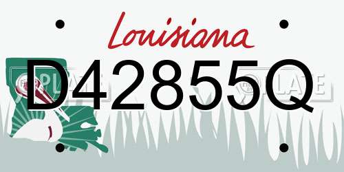 D42855Q Louisiana License Plate
