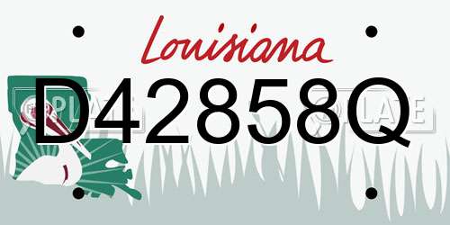 D42858Q Louisiana License Plate
