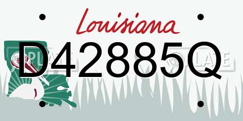D42885Q Louisiana License Plate