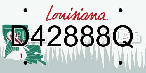 D42888Q Louisiana License Plate