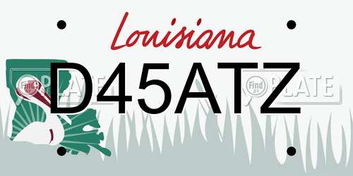 D45ATZ Louisiana License Plate