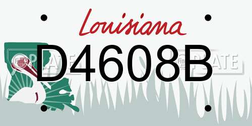 D4608B Louisiana License Plate