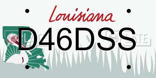 D46DSS Louisiana License Plate