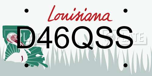 D46QSS Louisiana License Plate