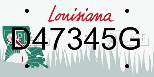 D47345G Louisiana License Plate