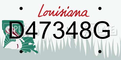 D47348G Louisiana License Plate