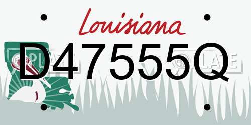 D47555Q Louisiana License Plate