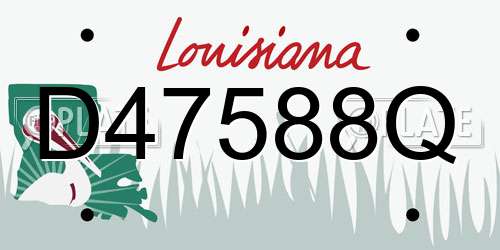 D47588Q Louisiana License Plate