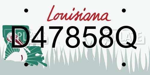 D47858Q Louisiana License Plate
