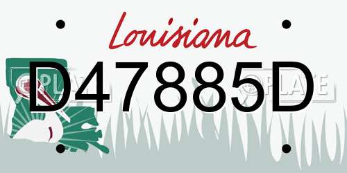D47885D Louisiana License Plate
