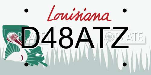 D48ATZ Louisiana License Plate