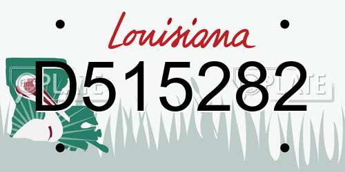 D515282 Louisiana License Plate