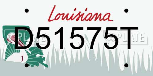 D51575T Louisiana License Plate