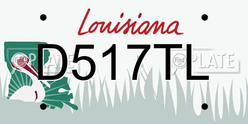 D517TL Louisiana License Plate