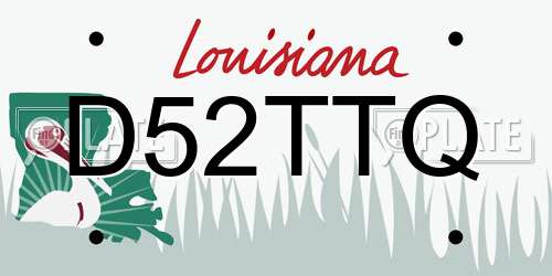 D52TTQ Louisiana License Plate