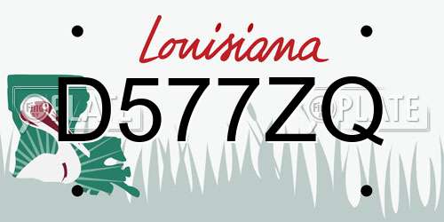 D577ZQ Louisiana License Plate