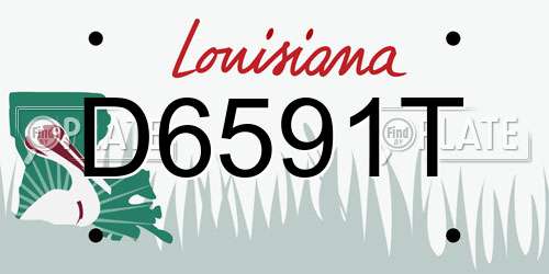 D6591T Louisiana License Plate