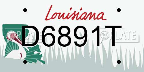 D6891T Louisiana License Plate