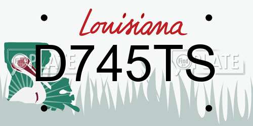 D745TS Louisiana License Plate