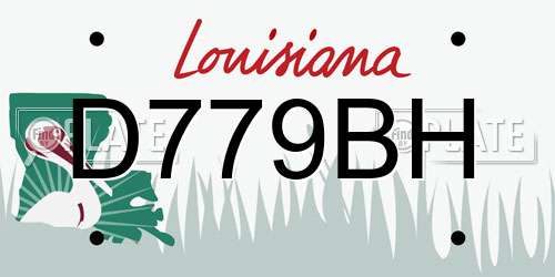 D779BH Louisiana License Plate