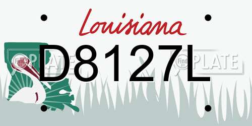 D8127L Louisiana License Plate