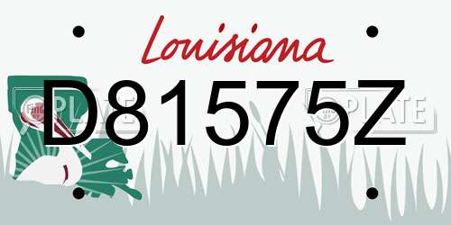 D81575Z Louisiana License Plate