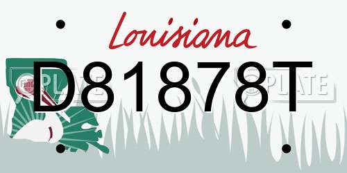 D81878T Louisiana License Plate