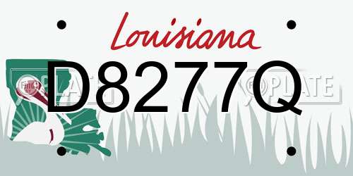 D8277Q Louisiana License Plate
