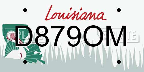 D879OM Louisiana License Plate