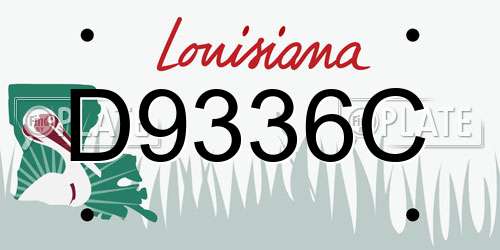 D9336C Louisiana License Plate