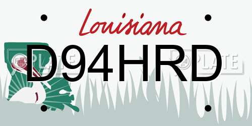 D94HRD Louisiana License Plate