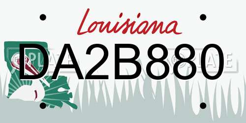 DA2B880 Louisiana License Plate