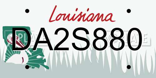DA2S880 Louisiana License Plate