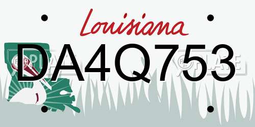 DA4Q753 Louisiana License Plate