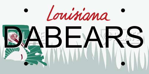 DABEARS Louisiana License Plate