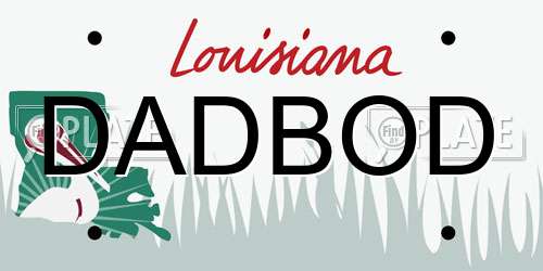 DADBOD Louisiana License Plate
