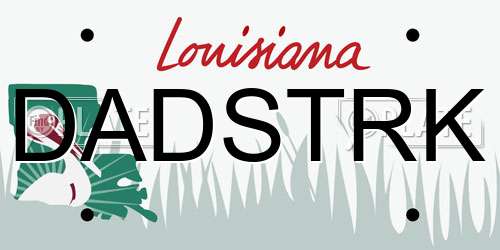DADSTRK Louisiana License Plate