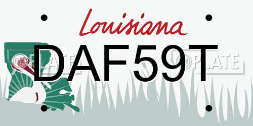 DAF59T Louisiana License Plate