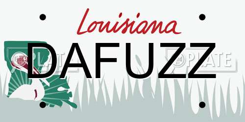 DAFUZZ Louisiana License Plate