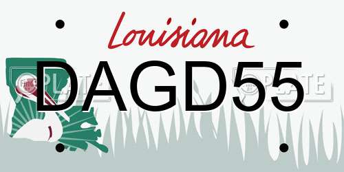 DAGD55 Louisiana License Plate